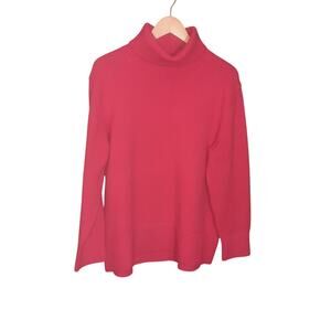 Banana Republic Womens Chili Red Long Sleeve Turtleneck Sweater Size Large